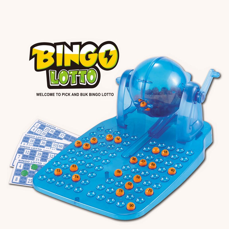 Lucky Party Lottery Ball Machine Set Toy Bingo Board For 3+ Kids